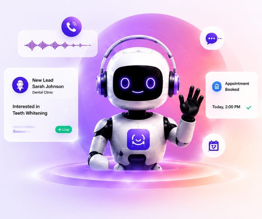 AI robot handling calls, leads, and appointments